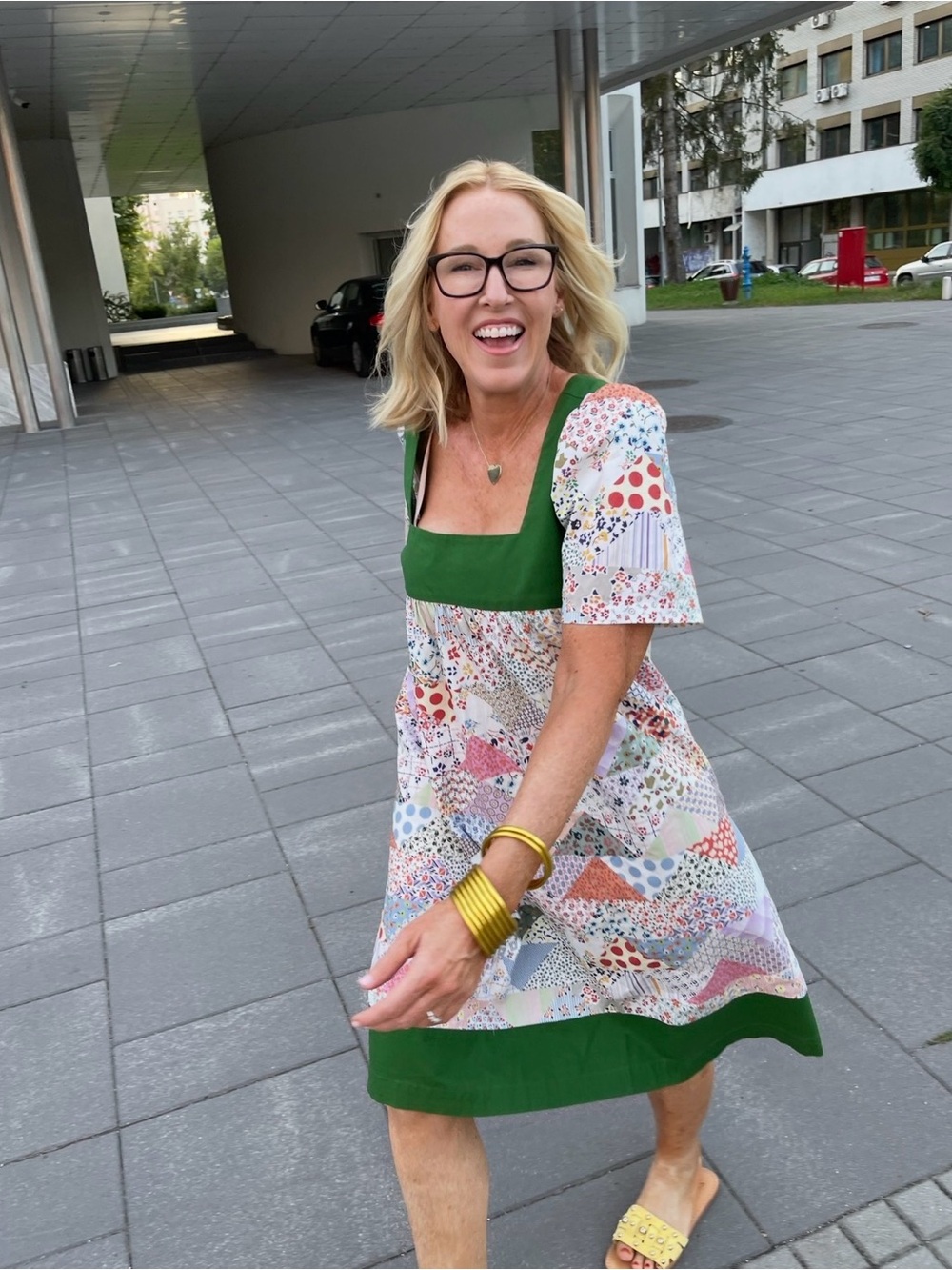 Anthropologie Patchwork Cotton Womans Dress